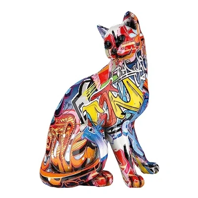 Obrázek Casablanca figurky dekorace kočka pop art dárky pro kočky socha výška 29 cm šířka 21