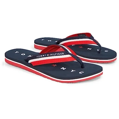 Obrázek Tommy Hilfiger Loves Beach Sandály s odděleným palcem, Ženy, Velikost: 40, Blue boty