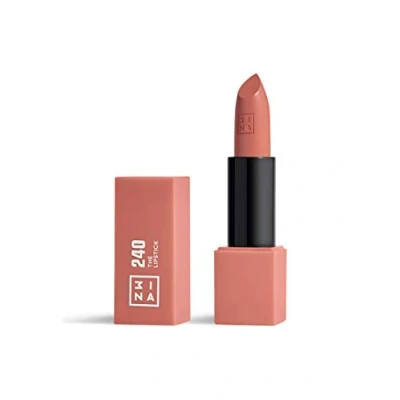 Obrázek 3INA MAKEUP The Lipstick 240 střední barva na kůži růžová rtěnka matná s vitaminem E a bambuckým máslem Dlouhotrvající vysoce pigmentovaný krém vanilková vůně Vegan Cruelty Free