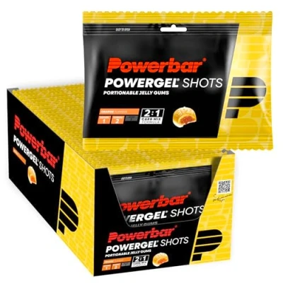 Obrázek Powerbar PowerGel Shots Orange 24x60g High Carb EnergGummis Vitamin B6 bez kofeinu