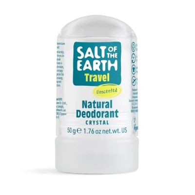 Obrázek Salt Of The Earth Přírodní deodorant krystal v cestovní velikosti, bez zápachu, parfému veganský, dlouhotrvající ochrana, pokusů na zvířatech 50 g