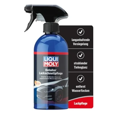 Obrázek LIQUI MOLY Detailer rychlá péče o lak, č. výr. 21611 I 500 ml lak Auto ošetření pro ochranu a lesk proti skvrnám od vody S mango vůní odperlovací efektem
