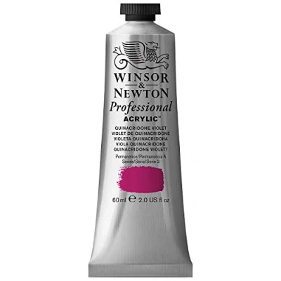 Obrázek Winsor &amp; Newton Profesionální akrylová barva 2320550 v umělecké kvalitě, vysoká brilantnost barev a krycí schopnost, archivní kvalita, 60ml tuba Quinacridone červenofialová