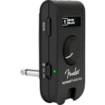 Obrázek Fender Mustang Micro Plus Kytarový zesilovač, ultimativní osobní zesilovač sluchátek s 25 modely zesilovačů, efektů, Bluetooth a 100 předvolbami, nabíjecí přes USB