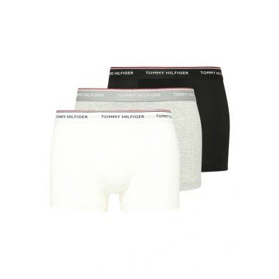 Obrázek Tommy Hilfiger Pánské 3 ks boxerek Trunks spodní prádlo, Vícebarevné (Black/Grey Heather/White)