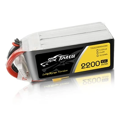Obrázek Tattu 4S Lipo akumulátor 2200 mAh 14, 8 V 45C s konektorem XT60 pro FPV Racing Quadcopter