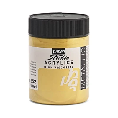 Obrázek Pebeo Studio akrylová barva, 500 ml, irizující zlato