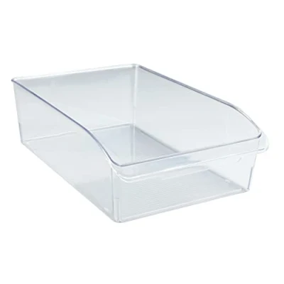 Obrázek WENKO Kühlschrank Organizer L, Aufbewahrungsbox für Kühl und Vorratsschrank zum Sortieren von Lebensmitteln, lebensmittelecht, transparentes Design, 31 x 9,5 20 cm, aus robustem PET