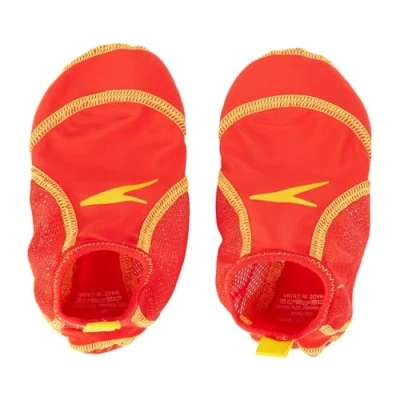Obrázek Speedo Unisex Kinder Junior Pool Socks Socken, Lava Rot/Grau/Empire Gelb, 10 13