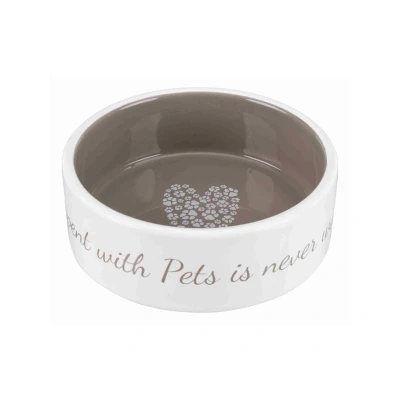 Obrázek Keramická miska TRIXIE Pet ́s home krémovo/hnědošedá 0,3l (12cm)