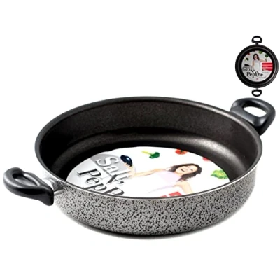 Obrázek Home Salt N &#039;pepper proti ulpívání pánev s 2 rukojeti, hliník, černá/šedá, 30 cm