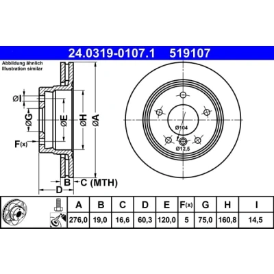 Obrázek ATE 24031901071 brzdový kotouč Power Disc (pár)
