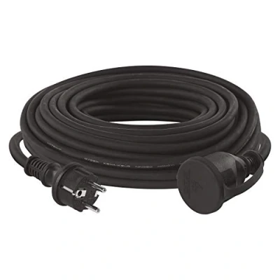 Obrázek EMOS Prodlužovací kabel IP44 25 m 1 zásuvka Schuko vodotěsná, nárazuvzdorná, odolná vůči teplotě a oleji 230 V, 16 A, 3680 W gumová izolace H07RN F3G 2,5 mm2 pro venkovní použití černá