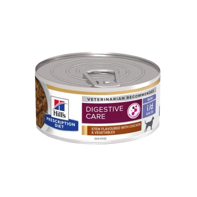 Obrázek HILLS Prescription Diet Konzerva Canine I/D Mini Low Fat Stew skuřetem, rýží a zeleninou 156g