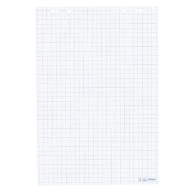 Obrázek Flipchart blok Herlitz, 68 x 99 cm (čtverečkovaný/děrovaný), 5 bloků (po 20 listech), černá