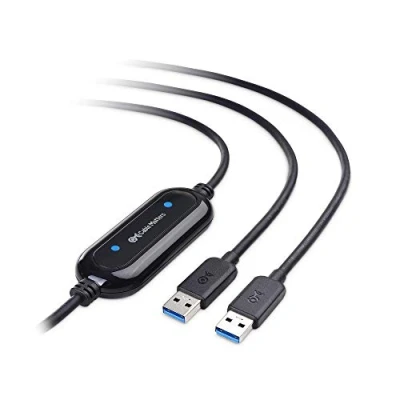 Obrázek Cable Matters USB 3. 0 PC na datový kabel 2 m (USB kabel/PC k linkový kabel) pro Windows a Mac počítač metry obsahuje registrační kód software Easy Computer Sync