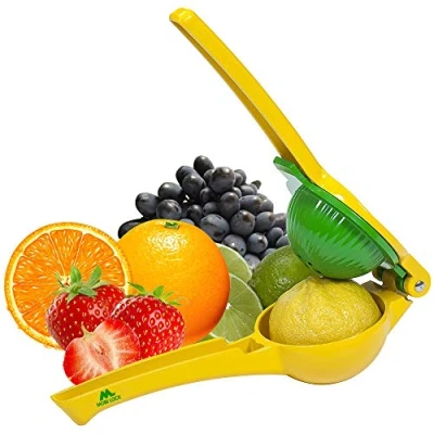 Obrázek Zitronen Limetten Orangen Saftpresse Manuelle Zitruspresse Aluminiumlegierung Mexikanischer Ellenbogen Einfach zu bedienen, Bonus Rezeptanleitung von Mobi Lock