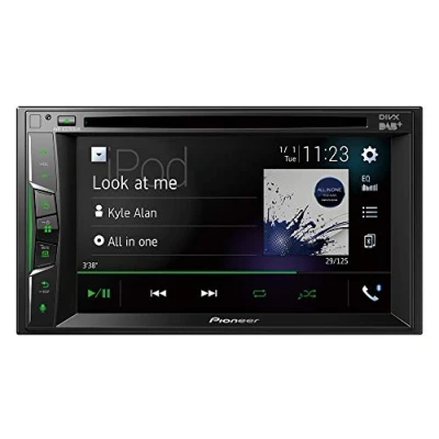 Obrázek Pioneer AVH A3200DAB 2 DIN multimediální přehrávač, 6,2palcový dotykový displej ClearType, připojení přes chytrý telefon, USB, DAB/DAB+ digitální rádio, Bluetooth, 13pásmový grafický kvalizér, černý