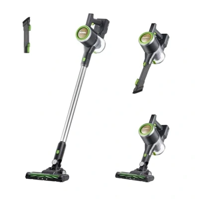 Obrázek Eureka Akumulátorový vysavač NEC370, 300W bezdrátový, sací výkon 90 Ah, 2 nabíjecí, vyjímatelné baterie, rychlé čištění s ultra silou, LED ukazatel, doba provozu 40 x min, zelený