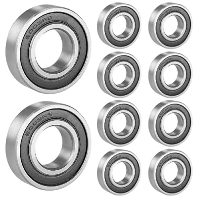 Obrázek 10 kusů kuličkových ložisek 6003 2RS 17 mm x 35 s dvojitou ochranou pro DIY, soustruhy, motory, 3D tiskárny, frézky, různá mechanická zařízení atd.
