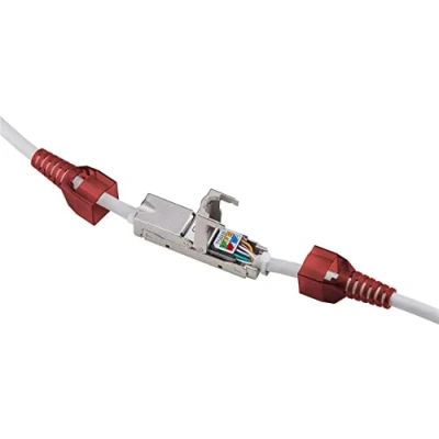 Obrázek Goobay 79577 Slim CAT 6 Kabelverbinder / Kabelmuffe LSA Netzwerkkabel Verbinder 250 MHz Kupplung zur LAN Kabel Verlängerung AWG 22 24 STP