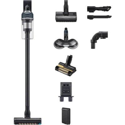 Obrázek Samsung Akumulátorový vysavač Jet 85 Wet&amp;Clean, 210 W, vč. stírací nástavce ve spreji Spinnig Sweeper a dalšího příslušenství, modrý, VS20C85G7TB/WD