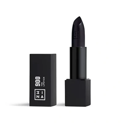 Obrázek 3INA MAKEUP The Lipstick 900 černá matná rtěnka s vitaminem E a bambuckým máslem Dlouhotrvající vysoce pigmentovaný krém vanilková vůně Vegan Cruelty Free