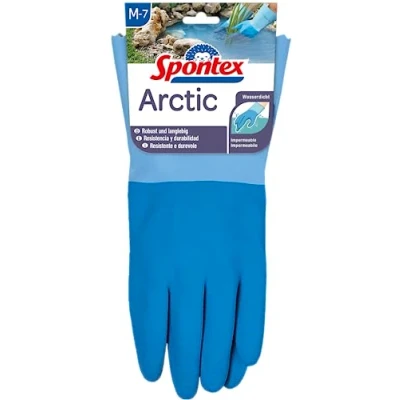 Obrázek Spontex Arctic pracovní rukavice, pro hrubou práci za mokra a chladu, vodotěsné s dlouhou životností, z přírodního latexu, velikost M, 1 pár