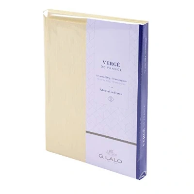 Obrázek G.Lalo Lalo 25116L Karten Set Vergé de France (25% Hadern mit 10 Papier 300 g, 107 x 152 mm, geradem Schnitt, Umschläge, weiß gefüttert, 114 162 elfenbein, 1 Pack)