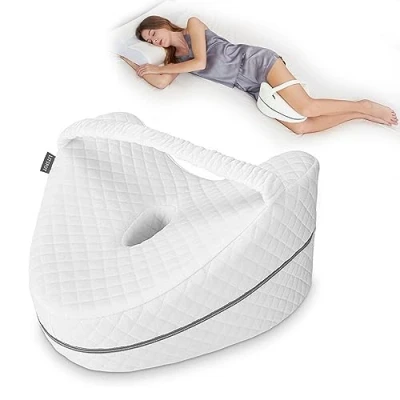 Obrázek LITSPOT polštář na kolena, ergonomický pro spaní boku, paměťová pěna koleno, ortopedický pod kolena podporu nohou, boky a těhotenství, snímatelný lze prát