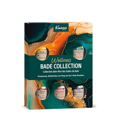 Obrázek Kneipp Dárková sada Wellness Bade Collection dárkové balení s 5 oblíbenými koupelovými oleji od na okamžik plné uvolnění a pohody x 20 ml testovací velikosti pro poznávání