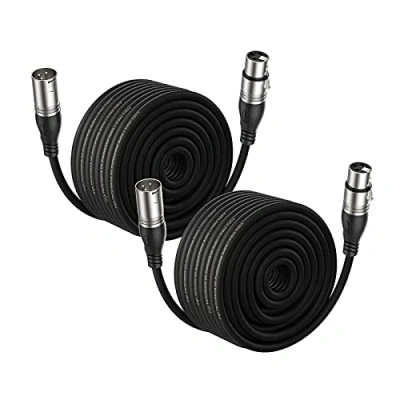 Obrázek EBXYA XLR Kabel Stecker auf Buchse 30M/100FT 2Pack DMX Mikrofonkabel 3 poliges symmetrisches