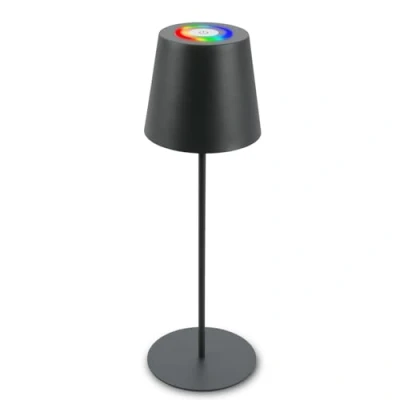 Obrázek BRILONER LED stolní lampa bezdrátová s dotykem, barevné RGB + W světlo, výškově nastavitelná, na noční stolek, lampička čtení, lampa, kempování, akumulátorová