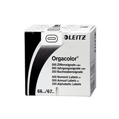 Obrázek Leitz 66001000 Orgacolor ciferník 0, 500 kusů, bílý