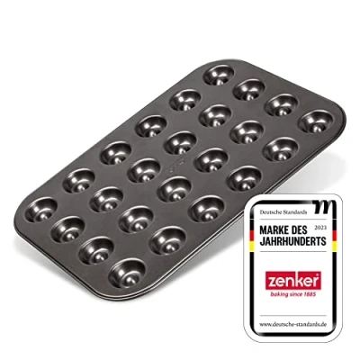 Obrázek Zenker pečicí forma na 24 husarských krapů a andělských omáček, plech (38 x 27 cm), pro chutné sušenky s náplní, pečení sušenek, množství: 1 kus