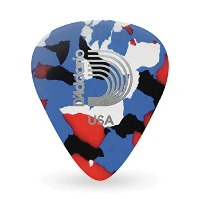 Obrázek D&#039;Addario Planet Waves 1CMC4 25 Picks Classic Celluloid Multi Color kapek Standard Shape in Medium
