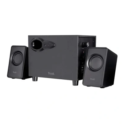 Obrázek Trust Avora 2.1 PC reproduktor se subwooferem, 18 W (9 RMS), počítačové boxy, kompaktní formát, USB provoz, 3,5 mm AUX jack, sada reproduktorů pro PC/notebook černý
