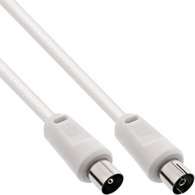 Obrázek InLine 69410 anténní kabel 2x stíněný, &gt;75dB, bílý, 10m