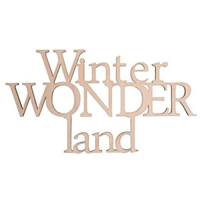 Obrázek Rayher Deko Holzschrift &quot;Winterwonderland&quot;, 22x11,9x0,3mm, FSC 100%, 46311000, Braun