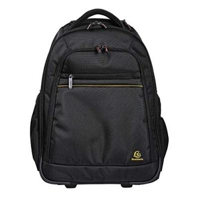 Obrázek Exacompta 18634E Premium batoh Exabusiness s přihrádkou na laptop 15,6&quot;, vytahovací rukojeť kolečkách a kolečka, vodoodpudivý mnoha kapsami, ideální do školy, univerzitu, práci cestování,