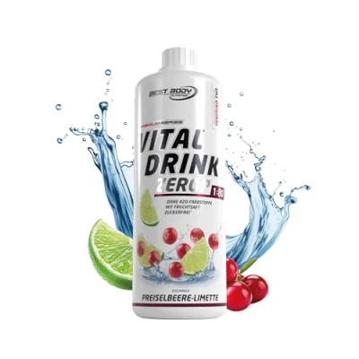 Obrázek Best Body Nutrition Vital Drink ZEROP® limetka, originální nápojový koncentrát sirup bez cukru, 1:80 vydává 80 litrů hotového nápoje, 1000 ml
