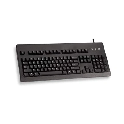 Obrázek CHERRY G80 3000, kabelová mechanická klávesnice, rozložení EU (QWERTY), USB přípojka, robustní, programovatelná tlačítka, spínače MX BLUE, černá