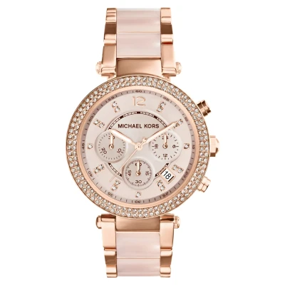 Obrázek Michael Kors Parker Hodinky se stopkami rosegoldcoloured/puder, Ženy, Velikost: One Size, Rosegold coloured/puder