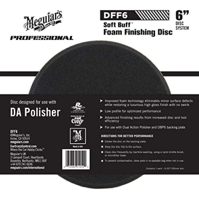Obrázek Meguiar&#039;s DFF6 Soft Buff DA Foam Finishing Disc lešticí podložka, stupeň tvrdosti: měkká, 6&#039;&#039;