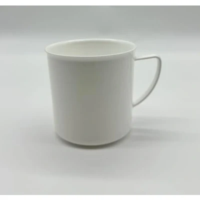 Obrázek Kimmel Pohárek s uchem, šálek na čaj, hrnek kávu, opakovaně použitelný, nerozbitný 180 ml, plast, bílý