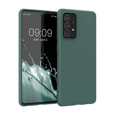 Obrázek kwmobile pouzdro kompatibilní se Samsung Galaxy A52 / 5G A52s měkké TPU silikonové vhodné pro bezdrátové nabíjení modrozelené
