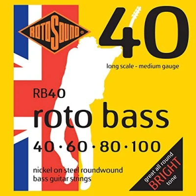 Obrázek Rotosound Niklové struny pro basy, kulatý drát, tloušťka Medium 40 60 80 100