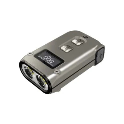 Obrázek Nitecore TINI 2 Titanium, malá kapesní svítilna, LED svítilna s možností nabíjení USB C, 500 lumenů v 5 stupních, doba svícení až 600 h