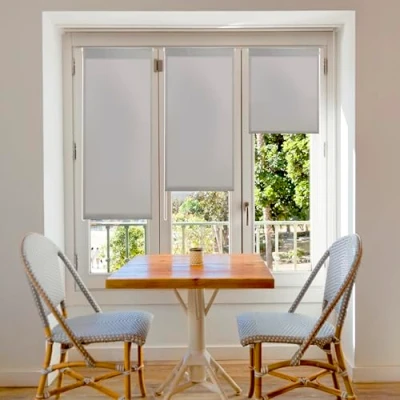 Obrázek Blindecor Aure Lichtdurchlässiges Rollos für Fenster und tür ohne bohren mit klämmträger Silbergrau, 67 x 180 cm (BxH) Stoffgröße 64 175 rollo klemmfix lichtdurchlässig