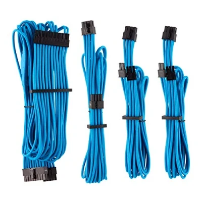 Obrázek Corsair Premium Sleeved síťový zdroj startovací kabel sada typu 4 (generace série) modrá